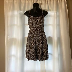 Leopard print cami dress adjustable straps